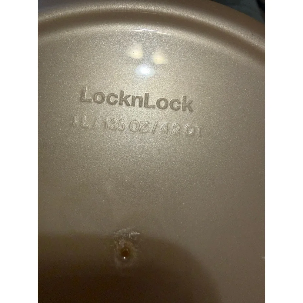 LocknLock 10 Piece Nesting Mixing Bowl Set Champagne Gold Airtight Lids Handle